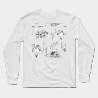 Skulls and Flowers Long Sleeve T-Shirt